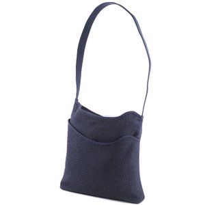 HERMES Sac de pansage Shoulder Bag Blue canvas unisex